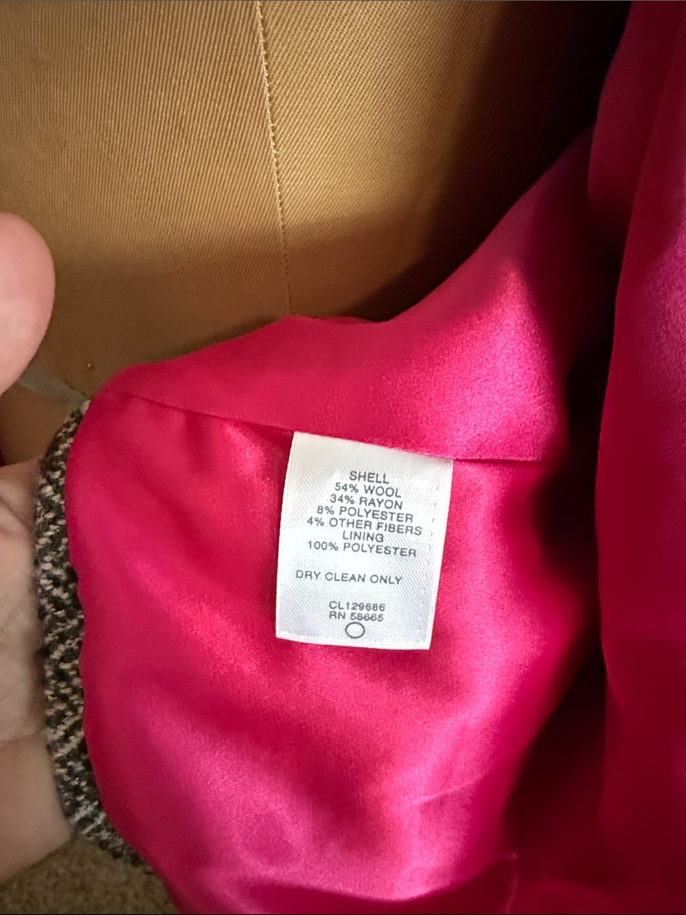 Classiques Entier Wool Blend Herringbone Belted Jacket Large Gray Peacoat Large - Picture 8 of 8